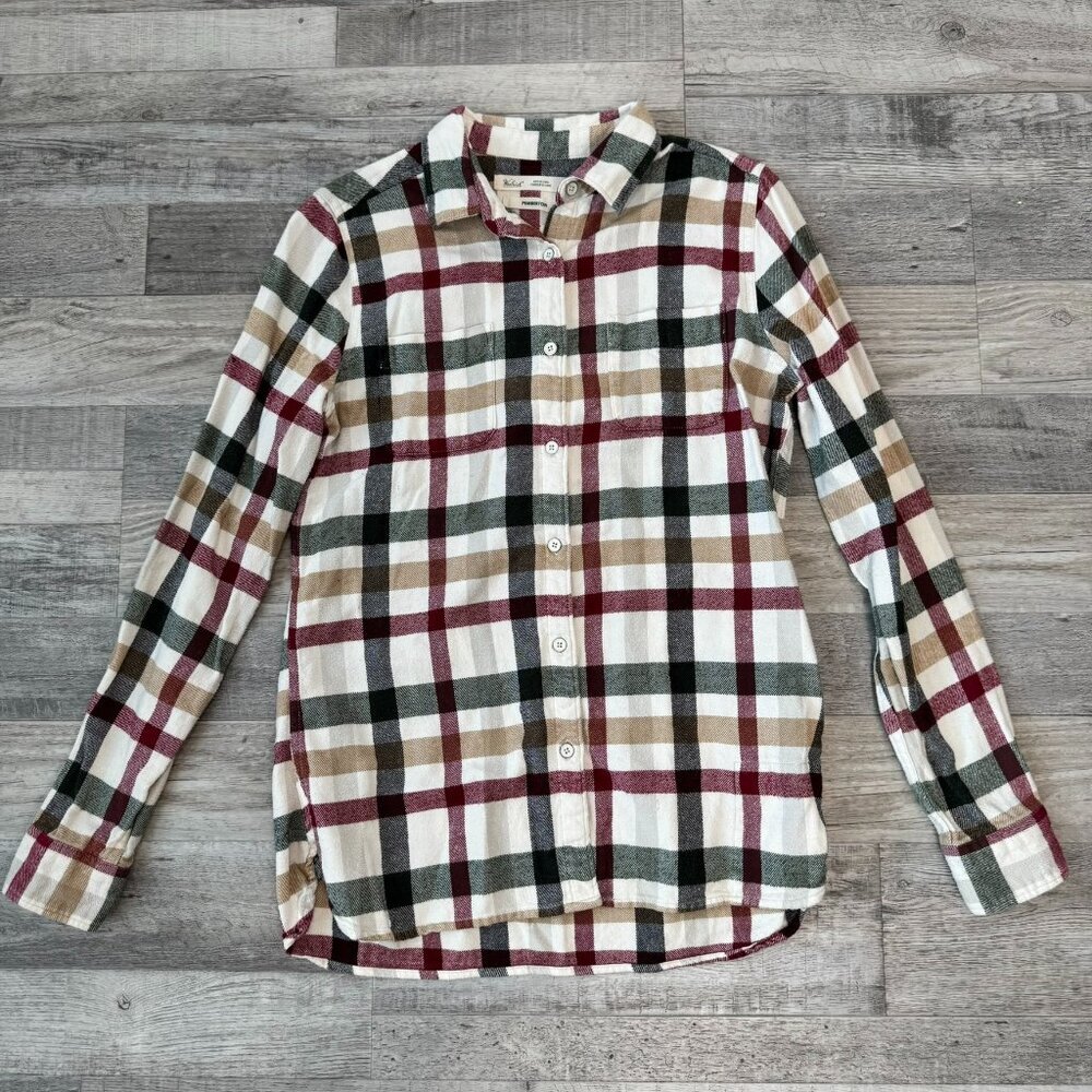 Woolrich womens plaid Pemberton flannel long sleeve outdoor button down small K5